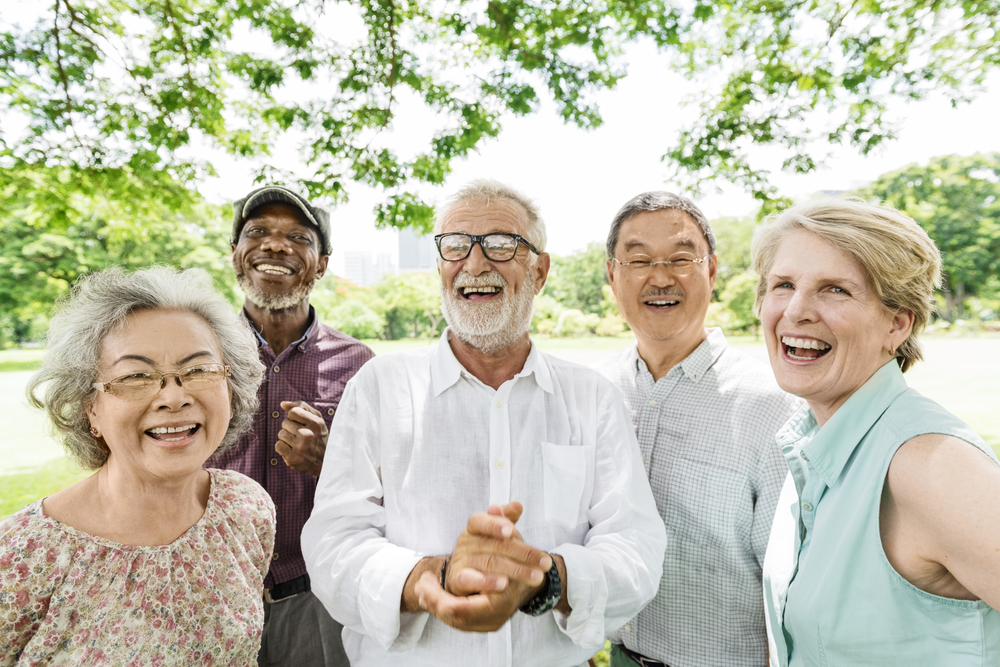 Group of senior retirement friends